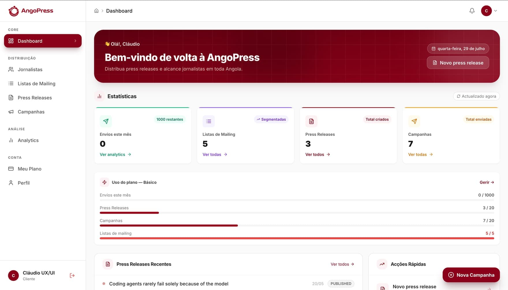 AngoPress — ecrã 2